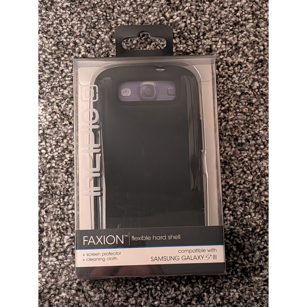 Incipio Faxion Case Samsung Galaxy S III Black New Flexible Hard Shell